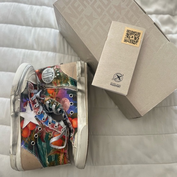 Golden Goose Francy Penstar Donna in canvas con stampa Hawaii multicolor - Picture 4 of 11